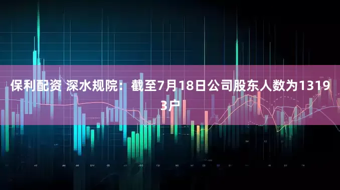保利配资 深水规院：截至7月18日公司股东人数为13193户